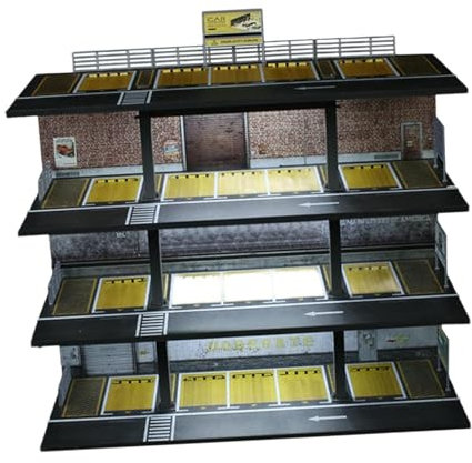 Sharplace Modellauto-Vitrine im Maßstab 1:64, Vitrine, Fahrzeugmodell, Simulation, Parkplatz, Tischdekoration für Spielzeugautos, Geburtstagsgeschenk, Amerikanisch