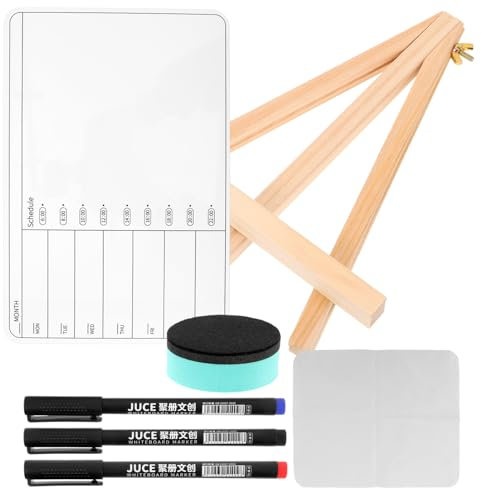 HOUDERCO 1satz Tragbares Whiteboard Doppelseitiges Abwischbares Schreibtisch-whiteboard Mit Ständer Und Farben Markern Für Zuhause Und Büro Praktisches Schreib Und Zeichenbrett