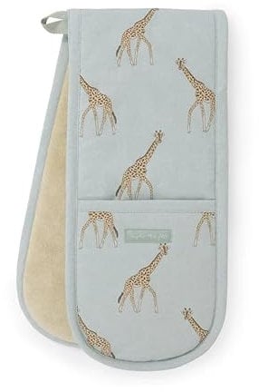 Sophie Allport Giraffe Double Oven Glove - Duck Egg