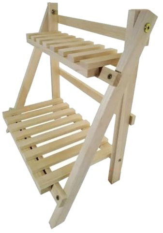 Janasiba - Scaffale da scrivania a 2 strati, a forma di scala