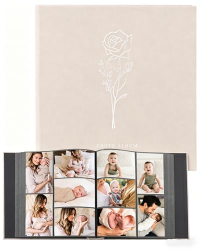 Yuforr Fotoalbum, 15,2 x 10,2 cm, 600 Taschen, Leinen-Fotoalben für Familienhochzeit, Jahrestag, Albumbuch für Querformat, 10 x 15 cm, Weiß