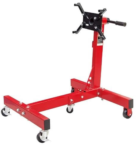 GEAR4GARAGE 680kg Foldable Engine Stand – Heavy Duty Rotating Motor Mount with Adjustable Arms & Locking Castors