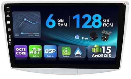 [6G+128G,Octa-Core] - MSD Autoradio für Passat B6 / B7 Magotan/CC (2010-2018) | Android 15 GPS Navi Radio | CarPlay Android Auto Lenkradsteuerung WiFi DSP DAB | Rückfahrkamera MIC | 2 Din 10.1 Zoll