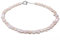 JYX Damen-Halskette mit weißen Barock-Zuchtperlen, Einzelstrang, 47 cm, Perle Seide, Perle