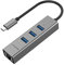 LENTION Adaptador Ethernet USB C Hub con 3 Puertos USB 3.0, Conector de Red RJ45 para MacBook Pro 2023-2016, Nuevo Mac Air/iPad Pro, Chromebook, más, Stable Driver Certificado (C23s, Gris Espacial)