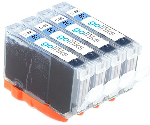 4 Go Inks Photo Cyan Ink Cartridges to replace Canon CLI-8PC Compatible/non-OEM for PIXMA Printers, High Capacity