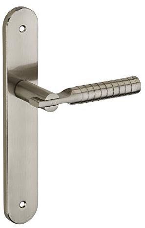 THIRARD - Ensemble de poignées pour porte intérieure Diane sans trou, carré 7mm, entr'axes 195mm, nickelé brossé