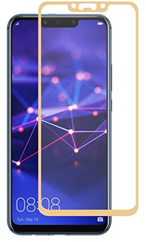 Todotumovil Protector de Pantalla Huawei Mate 20 Lite Dorado Completo 3D Cristal Templado Vidrio Curvo para movil