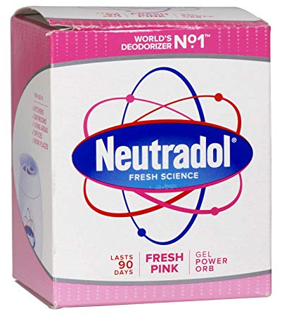 Neutradol Slow Release Gel, Air Freshener and Odour Eliminator, No Plug or Spray Needed, Fresh Pink, Multipack of 6 x 135g