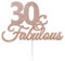 LissieLou 30 & Fabulous Birthday Cake Topper Dekoration Glitzerkarte, hergestellt in Großbritannien – Roségold
