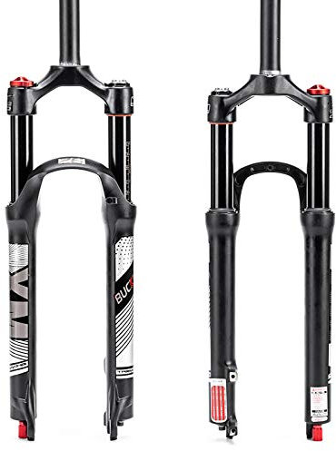 BUCKLOS 26/27.5/29 Travel 120mm MTB Air Suspension Fork, Rebound Adjust 1 1/8 Straight/Tapered Tube QR 9mm Manual/Remote Lockout XC AM Ultralight Mountain Bike Front Forks