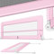 KESSER® Bettgitter 100 cm Bettschutzgitter Kinderbettgitter für Kinder Babybettgitter Klappbar, Tragbar, Kinderbett Kinderbettschutzgitter Rausfallschutz, Bett & Elternbett hoch: 42 cm, Rosa