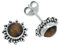 Ohrstecker 925 Silber Tigerauge brauner Stein Edelstein Ohrringe echt Silber Damen Sterling Silber Stecker Geschenk(MOS-082-18)