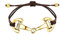 DIMACCI ARMBAND - PONY (Mokka + Vergoldet)