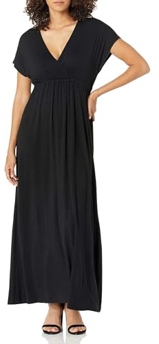 Amazon Essentials Women's Fit and Flare Waisted Jersey Maxi Dress (Available in Plus Size)