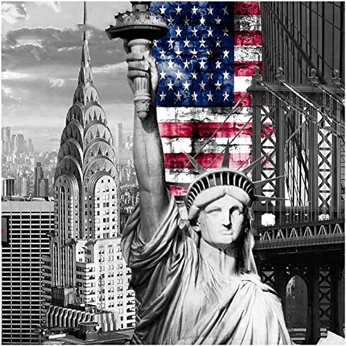 Yingxin34 Puzzle 5000 Teile Erwachsene Puzzle Holz Berühmte Gebäude in New York für Kinder-61.61x41.53 Zoll (156.5 x 105.5cm)