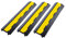 CREWORKS 3 X2 Channel Outdoor Cable Protector5t/11000lbs Heavy Duty Rubber Floor Cable Cover,100x25x4.5cm Traffic Speed Bumps Driveway Cable Protector Ramp