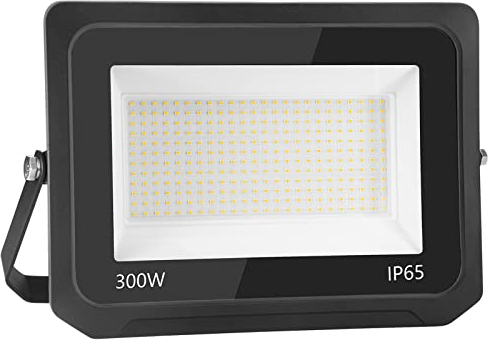 Royana 300W LED Strahler Außen 30000LM Superhell led strahler 3000K Warmweiß IP65 Wasserfest led scheinwerfer, für Sportplatz Garage Garten Hinterhof.
