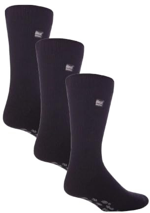 HEAT HOLDERS - 3er Pack Herren Antirutsch Thermosocken | Extra Warme Rutschfest ABS Kuschelsocken