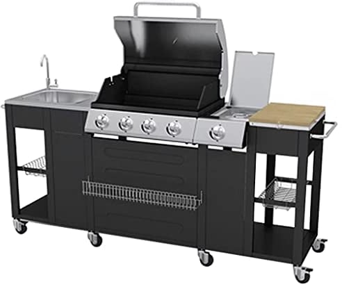 Gecheer Barbecue da Cucina per Esterni Montana 4 Fornelli