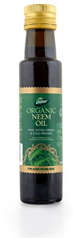 Dabur Bio-Neemöl - 100 ml | aus Neembaum gewonnen | 100% kaltgepresst | für juckende Kopfhaut & Haarausfall