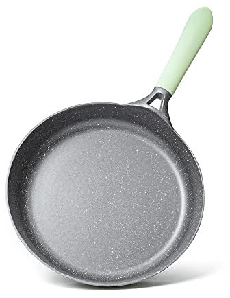 AKIS hochwertig Bratpfanne aus Aluminiumguss 28cm Mintgrün Pan Induktion