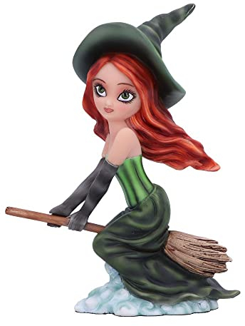 Nemesis Now Willow Witch Figurine 16cm, Resin, Green, Willow Figurine, Cute Witch, Perfect for Witchcraft Lovers, Cast in the Finest Resin, Expertly Hand-Painted