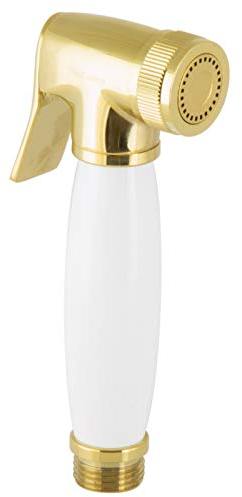PaulGurkes Bidet-Brause Handbrause Gold Spraybrause mit Keramikgriff Retro Nostalgie