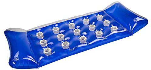 Wasser Luftmatratze LuMa 160x65 cm max. 90 kg blau Coil-Beam-Konstruktion