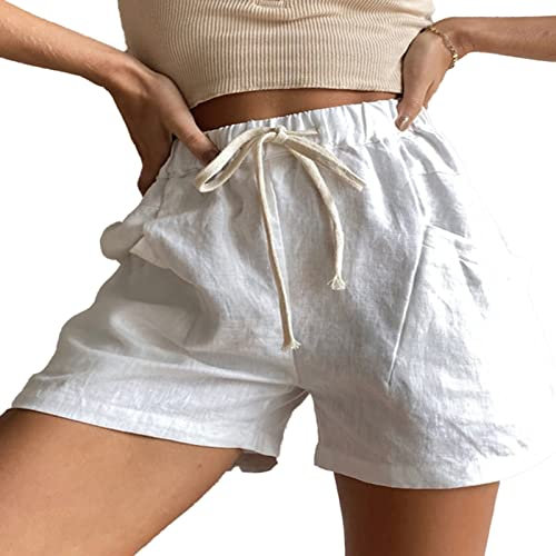Lässige Shorts, Krawattentaschen, Lässige Damen-Shorts, Stilvoll für Zuhause (M)