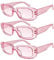 Mjqiandduo UV400 Rectangle Sunglasses - 3 Pcs Trendy Square Sunglasses for Women & Men - 90s Vintage Fashion