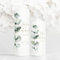 Wandtattoo Loft Hochzeitskerze personalisiert mit Namen und Datum + Gastkerze, Motiv mit Eukalyptuszweig, 25cm x 7cm, personalisierte Traukerze, Hochzeit Kerze selbst gestalten, Hochzeitsgeschenk