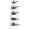 5 Tier Chrome Pan Stand Stainless Steel Pot Organiser Multi Functional Free Standing Saucepan Stand Pan Lid Organizer For Home Kitchen Office