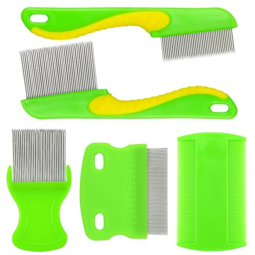 Peigne Anti-Poux Extra Fin en Acier Inoxydable - Pour l'Élimination des Lentes Pour Enfants, Adultes et Animaux de Compagnie