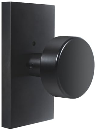 HIEMEY Black Door Knobs Matte Black Privacy Door Knobs Interior with Lock