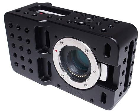 XLCS DESIGNS XLCS Cage für BMPCC OG | Original Blackmagic Pocket Cinema Kamera | geringes Gewicht | Handheld Cinema Rig | Unterstützt HDMI-Kabelschloss | Mehrere 1/4'' - 20 Befestigungspunkte |