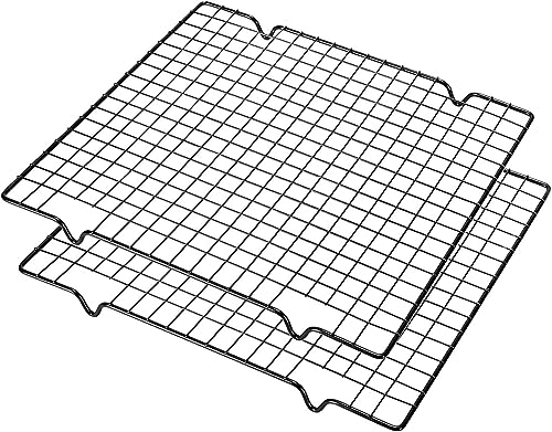 PIQIUQIU 2 rejillas de enfriamiento para tartas con patas estables (40 x 25 x 2 cm)