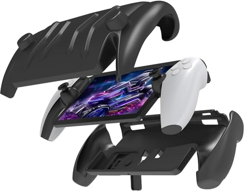 NINKI Silikon Skin Case Für Playstation Portal Hülle mit Kickstand, Stoßfeste Anti-Kratz Anti-Rutsch Voll schützende Silikon PS Portal Schutzhülle für Playstation Portal Ständer Hülle Schwarz
