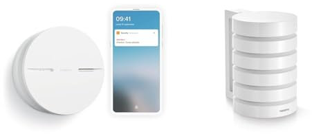 Netatmo Détecteur de Fumée Intelligent, 10 Ans de Batterie, Tests automatisés & NRS-WW Abri pour Station Météo Intelligente, Protection pour Module extérieur de Station Météo Intelligente