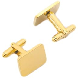 AMDXD Titan Manschettenknöpfe für Herren, Rechteck Manschettenknöpfe Hochzeit, Gold Manschettenknöpfe Hochzeitsgeschenke