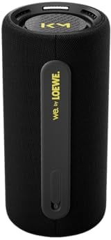 Loewe We. Hear pro Black, Bluetooth Lautsprecher, Kooperation mit Kylian Mbappé, 100 W, Wasserresistent IPX6, Tragbar, 24h Akku, Powerbank, 100W