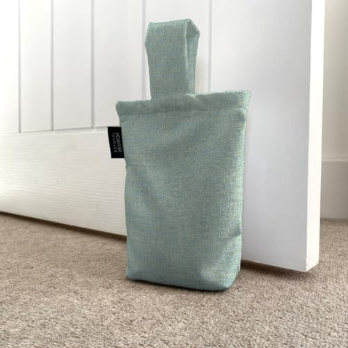 McAlister Textiles Lazio Unfilled Fabric Door Stop Bag 21cm x17cm in Duck Egg Blue