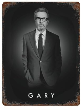GIOEPWSWUI Poster, Motiv: Schauspieler Gary Oldman, Wanddekoration, Kunst, Metallblechposter, moderne Wohnkultur, Kunst, Metallposter, Hausbar, Laden, Dekorationen, Vintage-Schild, Geschenk, 39,9 x 30