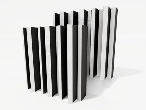 Akustik-Diffusor, 2D-Unterschied, Reflexion, Diffusion, Absorption, Schalldämmung, Wandkunst-Panel, Farbplatten: Weiß, ARTO (150 mm), 2 Stück