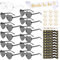 YSUVIN JGA Accessoires Frauen, 37 Stück Junggesellenabschied Frauen mit 1 Bride to be Schärpe, 12 Herz Sonnenbrille, 12 Bride Tattoo Aufkleber, 12Bride Armband, Schwarz