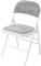 Haushaltsflanell Klappstuhl, Klappstuhl Küche Gepolstert Schlafzimmer Bürostuhl Mit Hoher Rückfederung, Konferenzstuhl Mit Rückenlehne, Tragfähigkeit 120 Kg(Color:Grey)