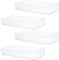 ZOENHOU 4 Pack 40x15x5.8cmLarge Drawer Organisers, Clear Plastic Storage Drawers,Versatile Clear Drawer Organizer Trays for Kitchen, Bathroom, Utensils, Makeup, Office, and Desk