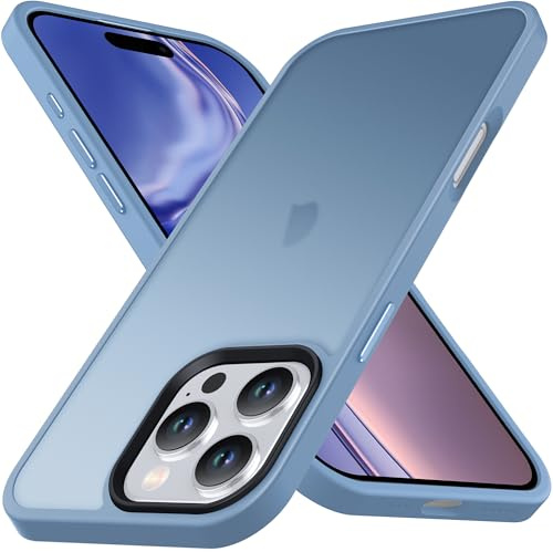 Anqrp Custodia serie Matt Zero per iPhone 16 Pro Max, sottile [Protezione militare e protezione della fotocamera] Custodia protettiva traslucida
