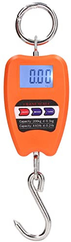 Leapiture Digitale Hängewaage, tragbare Gewichtswaage, multifunktionale Hand-Hängewaage mit LCD-Bildschirm, 200 kg Tragkraft
