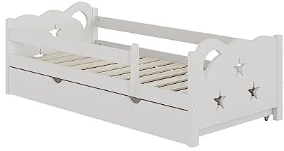 VitaliSpa Kinderbett Jessica, Weiß, 80x160 cm mit Schublade, ohne Matratze